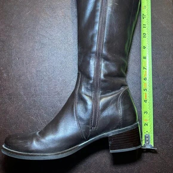 La Canadienne Tall Chocolate Brown Leather Waterproof Boots 10 - Picture 7 of 8